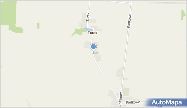 Turek gmina Poświętne, Turek, mapa Turek gmina Poświętne