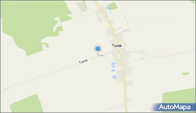 Tursk gmina Sulęcin, Tursk, mapa Tursk gmina Sulęcin