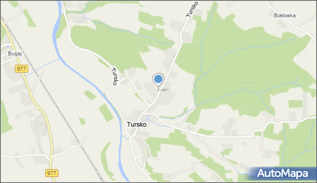 Tursko gmina Ciężkowice, Tursko, mapa Tursko gmina Ciężkowice