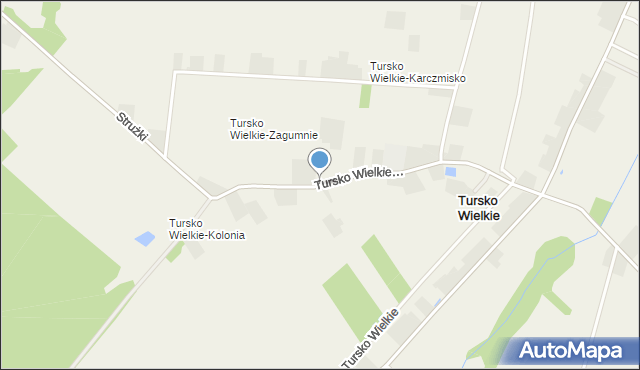 Tursko Wielkie, Tursko Wielkie-Zagumnie, mapa Tursko Wielkie