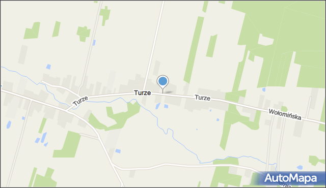 Turze gmina Poświętne, Turze, mapa Turze gmina Poświętne