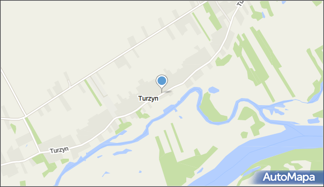 Turzyn gmina Brańszczyk, Turzyn, mapa Turzyn gmina Brańszczyk