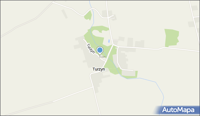 Turzyn gmina Lelów, Turzyn, mapa Turzyn gmina Lelów