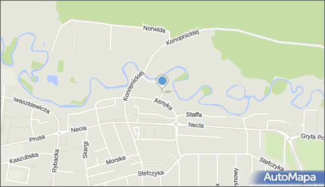 Wejherowo, Tuwima Juliana, mapa Wejherowo