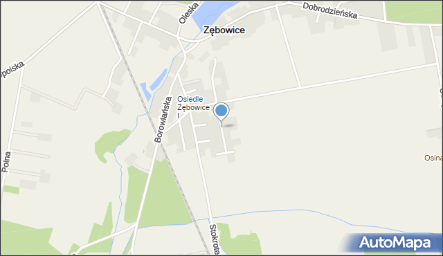 Zębowice powiat oleski, Tulipanów, mapa Zębowice powiat oleski