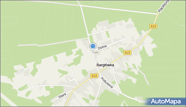 Bargłówka gmina Sośnicowice, Tworogowska, mapa Bargłówka gmina Sośnicowice