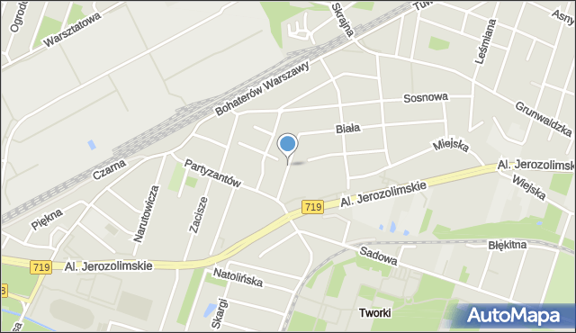 Pruszków, Twarda, mapa Pruszków