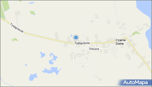 Czarne Dolne, Tysiąclecia, mapa Czarne Dolne