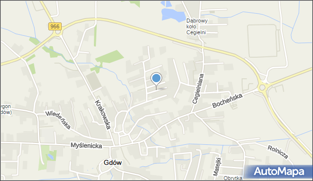 Gdów, Tyssowskiego, mapa Gdów