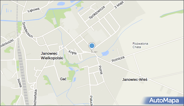 Janowiec Wielkopolski, Tysiąclecia, mapa Janowiec Wielkopolski