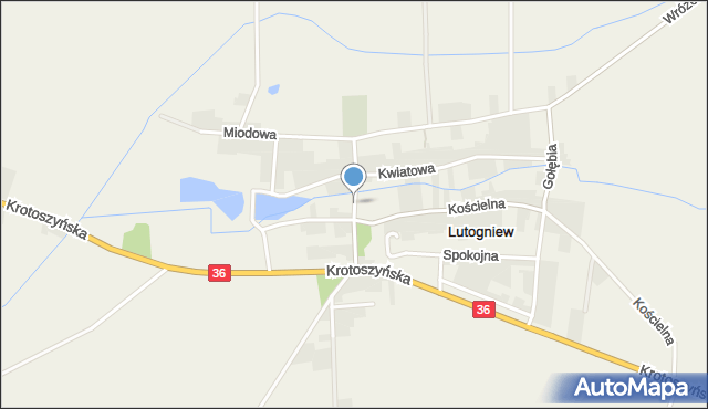 Lutogniew, Tyszera, ks., mapa Lutogniew