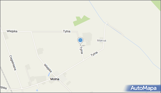 Molna, Tylna, mapa Molna