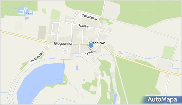 Niechlów, Tylna, mapa Niechlów