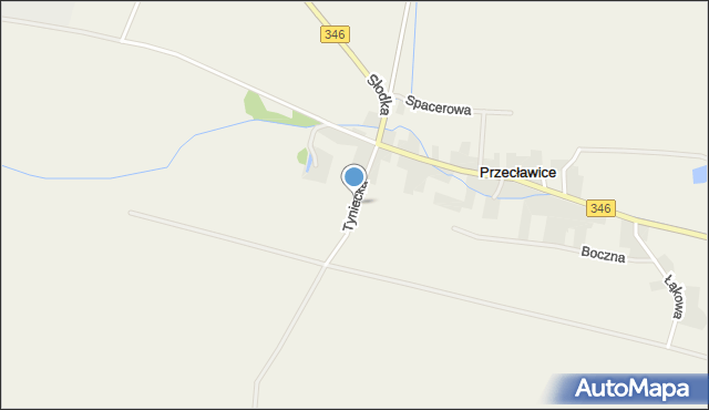 Przecławice gmina Żórawina, Tyniecka, mapa Przecławice gmina Żórawina