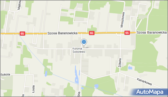 Sobolewo gmina Grabówka, Tygrysia, mapa Sobolewo gmina Grabówka