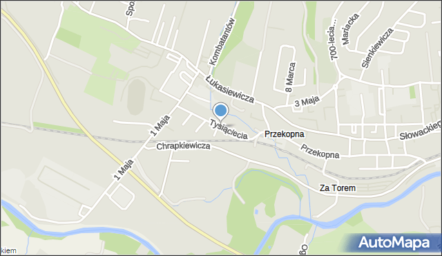 Strzyżów, Tysiąclecia, mapa Strzyżów