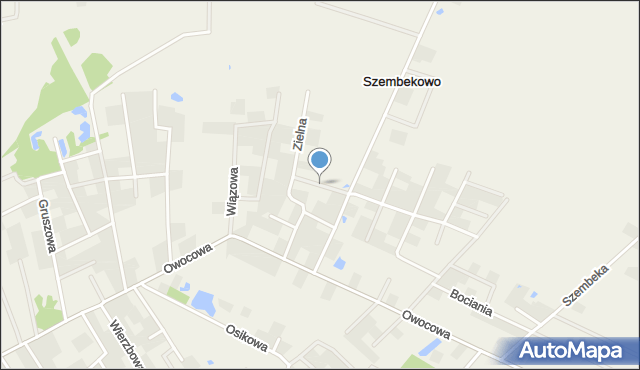 Szembekowo, Tymiankowa, mapa Szembekowo