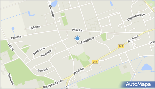 Szubin, Tysiąclecia, mapa Szubin