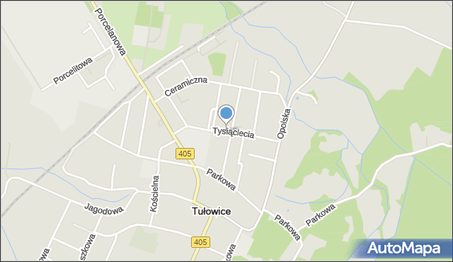 Tułowice powiat opolski, Tysiąclecia, mapa Tułowice powiat opolski