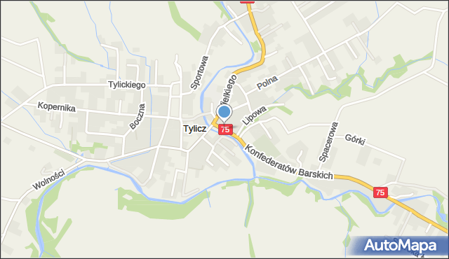 Tylicz, Tylicz, mapa Tylicz