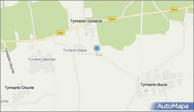 Tymianki-Bucie, Tymianki-Stasie, mapa Tymianki-Bucie