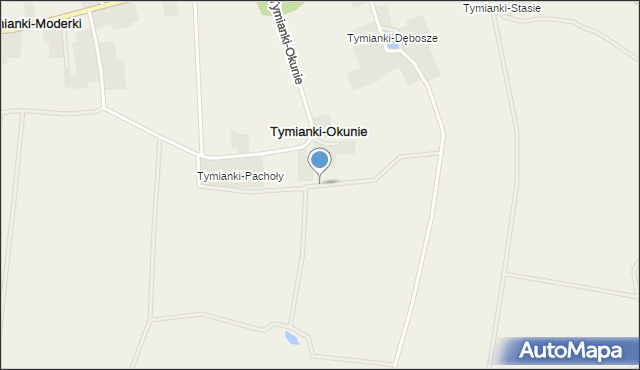 Tymianki-Okunie, Tymianki-Pachoły, mapa Tymianki-Okunie