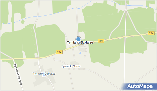 Tymianki-Szklarze, Tymianki-Szklarze, mapa Tymianki-Szklarze