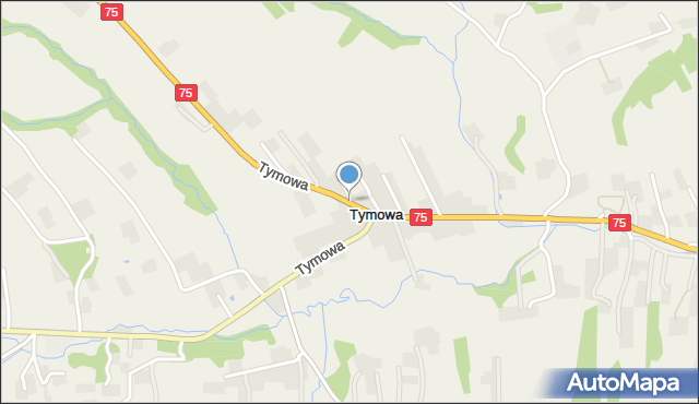 Tymowa gmina Czchów, Tymowa, mapa Tymowa gmina Czchów