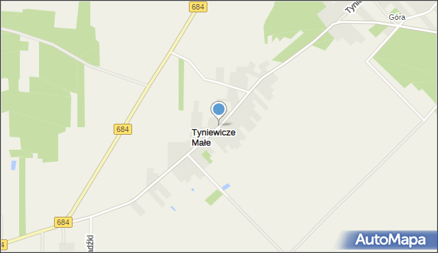 Tyniewicze Małe, Tyniewicze Małe, mapa Tyniewicze Małe