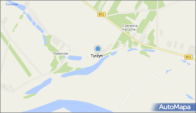 Tyrzyn, Tyrzyn, mapa Tyrzyn