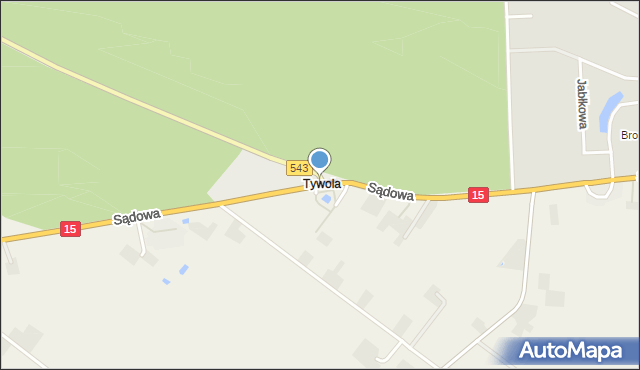 Tywola, Tywola, mapa Tywola
