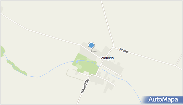Zielęcin gmina Wielichowo, Tysiąclecia, mapa Zielęcin gmina Wielichowo