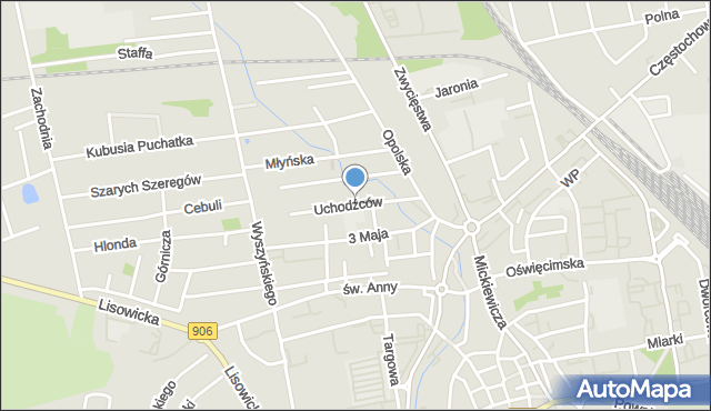 Lubliniec, Uchodźców, mapa Lubliniec