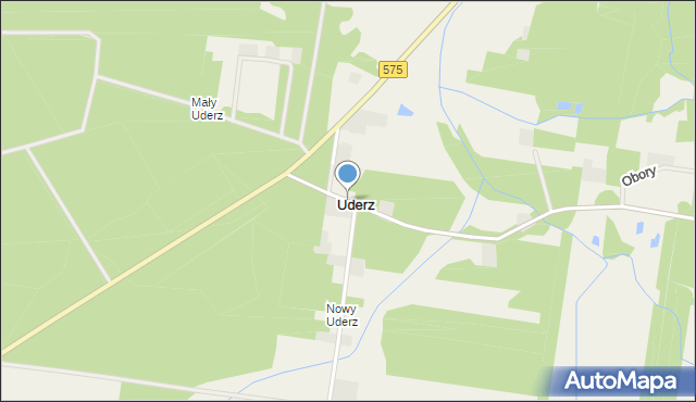 Uderz, Uderz, mapa Uderz