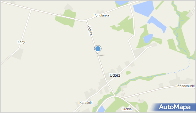 Udórz, Udórz, mapa Udórz