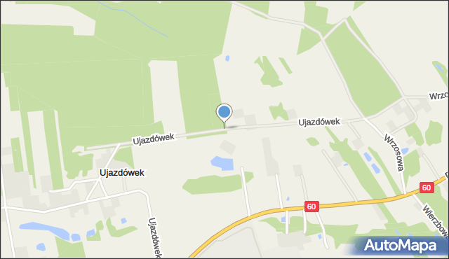 Ujazdówek gmina Ciechanów, Ujazdówek, mapa Ujazdówek gmina Ciechanów