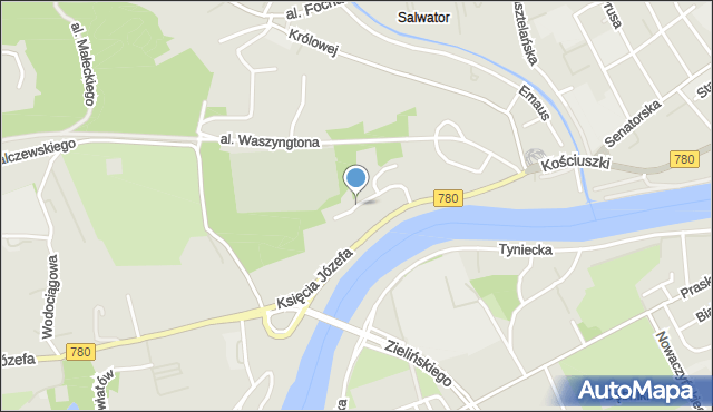 Kraków, Ukryta, mapa Krakowa