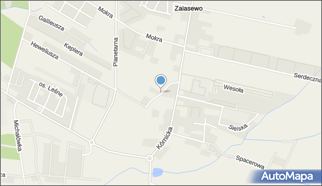 Zalasewo, Ukośna, mapa Zalasewo