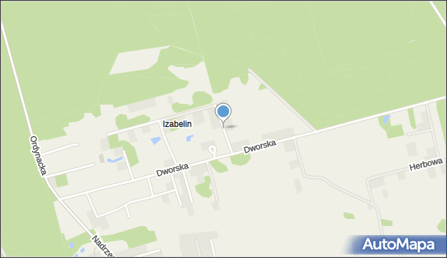 Izabelin gmina Juchnowiec Kościelny, Ułańska, mapa Izabelin gmina Juchnowiec Kościelny