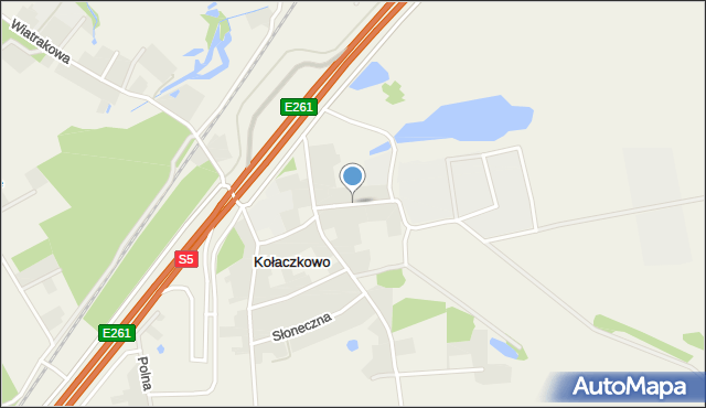 Kołaczkowo gmina Szubin, Ułańska, mapa Kołaczkowo gmina Szubin