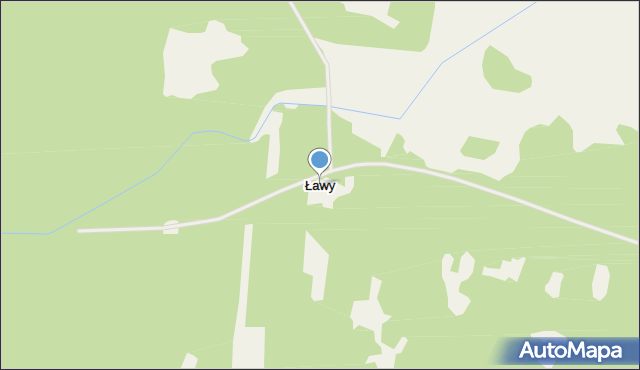 Ławy gmina Leszno, Uliczka, mapa Ławy gmina Leszno