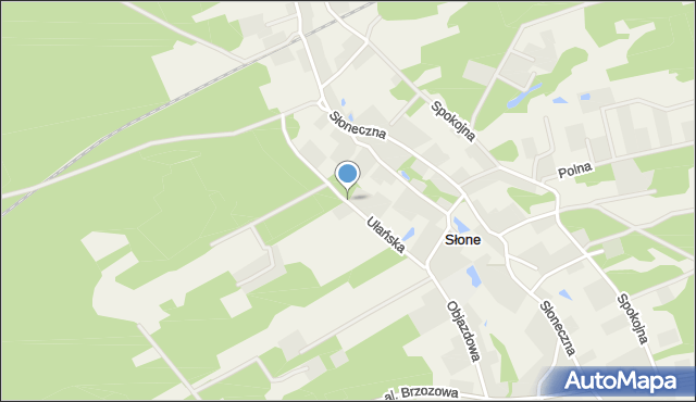 Słone gmina Świdnica, Ułańska, mapa Słone gmina Świdnica