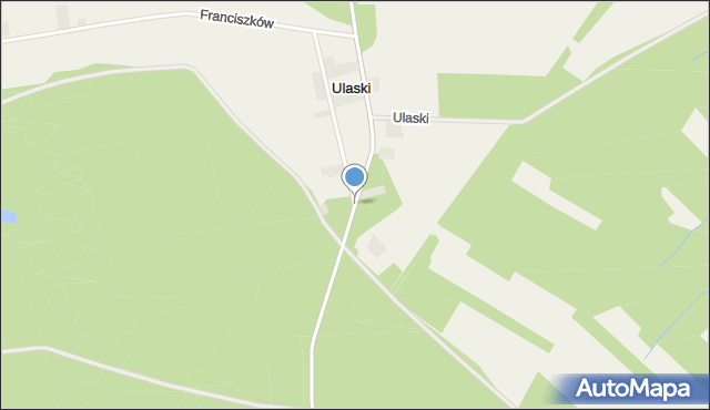 Ulaski gmina Kowiesy, Ulaski, mapa Ulaski gmina Kowiesy