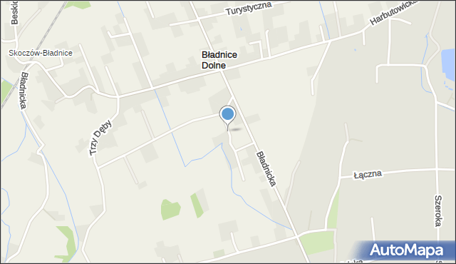 Bładnice Dolne, Unijna, mapa Bładnice Dolne