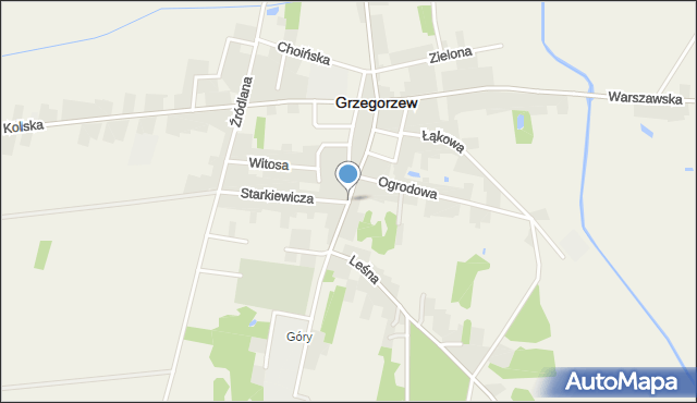 Grzegorzew, Uniejowska, mapa Grzegorzew