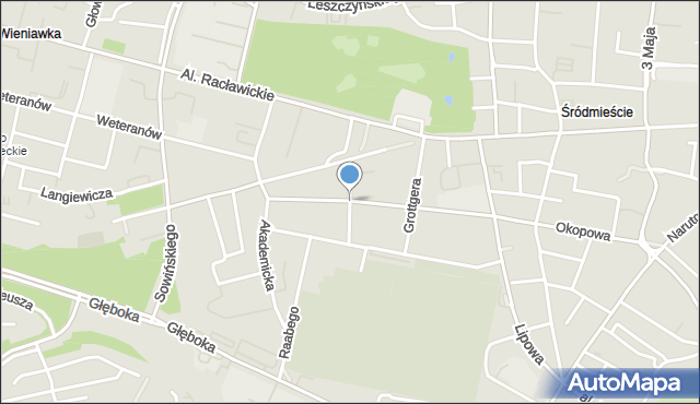 Lublin, Uniwersytecka, mapa Lublina