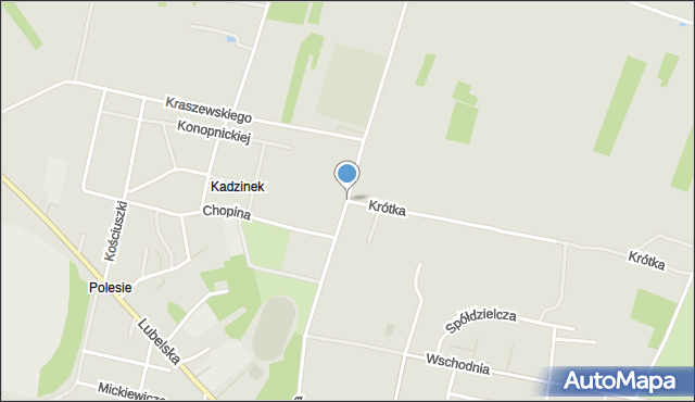 Rejowiec Fabryczny, Unicka, mapa Rejowiec Fabryczny