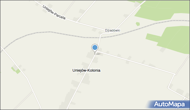 Uniejów-Kolonia, Uniejów-Kolonia, mapa Uniejów-Kolonia