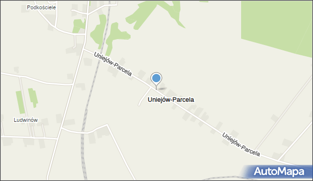 Uniejów-Parcela, Uniejów-Parcela, mapa Uniejów-Parcela