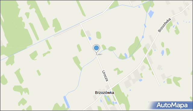 Brzozówka gmina Czosnów, Urocza, mapa Brzozówka gmina Czosnów